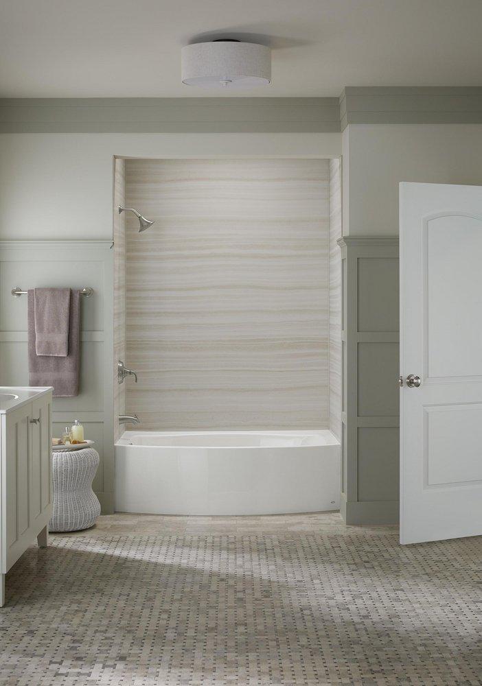 KOHLER White 60 x 36 in. Soaker Alcove Bathtub Left Drain 