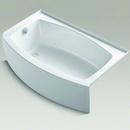 60 in. x 36 in. Soaker Alcove Bathtub with Right Drain in Biscuit