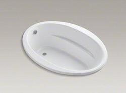 60 x 42 in. Soaker Drop-In Bathtub with Center Drain in White