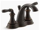 KOHLER Oil Rubbed Bronze Two Handle Centerset Bathroom Sink Faucet 