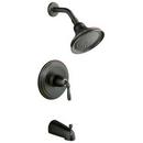 2.5 gpm Pressure Balance Bath and Shower Faucet Trim with Single Lever Handle in Oil Rubbed Bronze