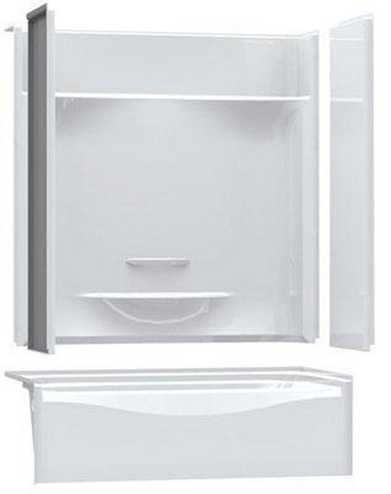 Aker by MAAX White 59-7/8 x 30-1/8 in. Tub & Shower Unit in White 