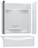 59-7/8 in. x 30-1/8 in. Tub & Shower Unit in White with Left Drain