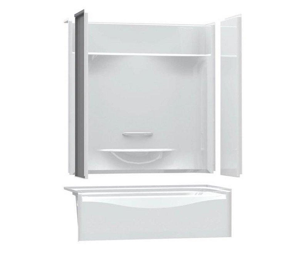 Aker by MAAX White 59-7/8 x 30-1/8 in. Tub & Shower Unit in White 