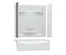 59-7/8 in. x 30-1/8 in. Tub & Shower Unit in White with Right Drain