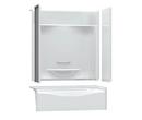 Aker by MAAX White 59-7/8 x 30-1/8 in. Tub & Shower Unit in White 