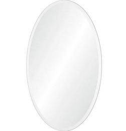 24 x 1/2 in. Framed Mirror Oval in Silver Tones