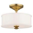 Minka Lavery Liberty Gold 10-3/4 in. 2-Light Semi-Flushmount Ceiling Fixture 