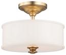 Minka Lavery Liberty Gold 10-3/4 in. 2-Light Semi-Flushmount Ceiling Fixture 