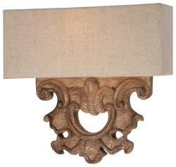 60 W 2-Light Candelabra Sconce in Oak Patina