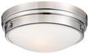 4-3/4 x 13-1/4 in. 60 W 2-Light Medium Flush Mount Ceiling Fixture in Polished Chrome
