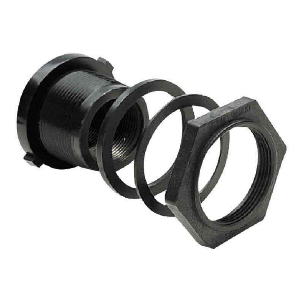 Norwesco Threaded Plastic and Rubber Bulkhead Fitting 