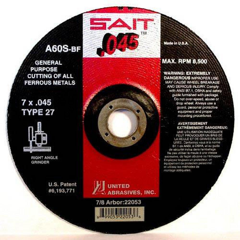 United Abrasives Black 4-1/2 in. Cutting Wheel 