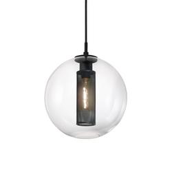 12 in. 75W 1-Light Medium E-26 Incandescent Pendant in Textured Black