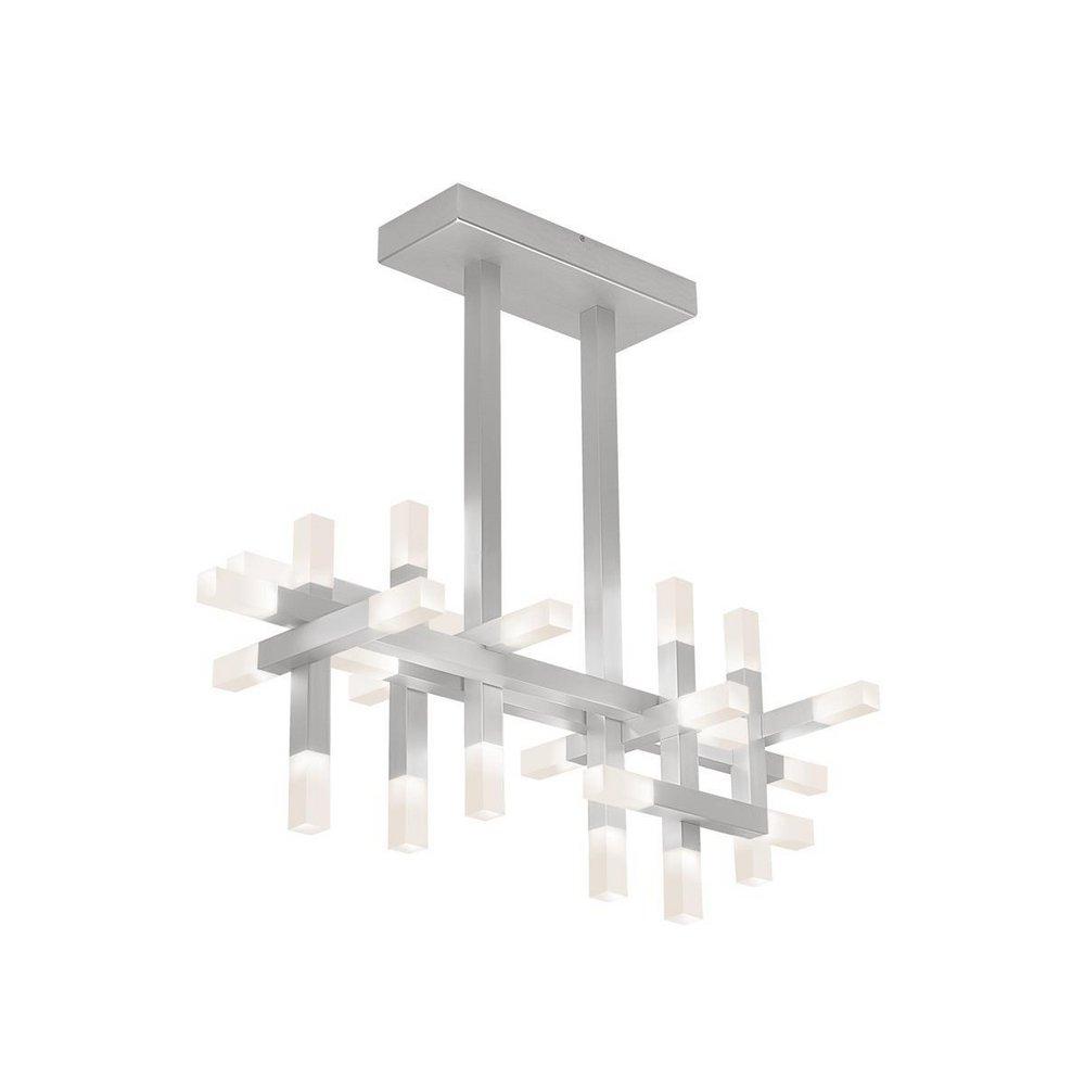 SONNEMAN Bright Satin Aluminum 40W 26-Light LED Bar Pendant 