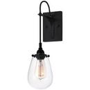 SONNEMAN Satin Black 1-Light Wall Sconce 