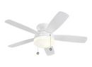 66.4W 5-Blade Ceiling Fan with 52 in. Blade Span and Halogen Bulb in White