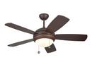 75W 5-Blade Ceiling Fan with 44 in. Blade Span and Light Kit in Roman Bronze
