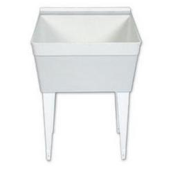 23-1/8 x 22-3/8 in. Floor Mount Laundry Sink in White