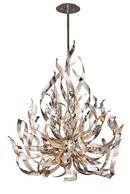 41 in. 9-Light Pendant in Silver Leaf and Polished Stainless