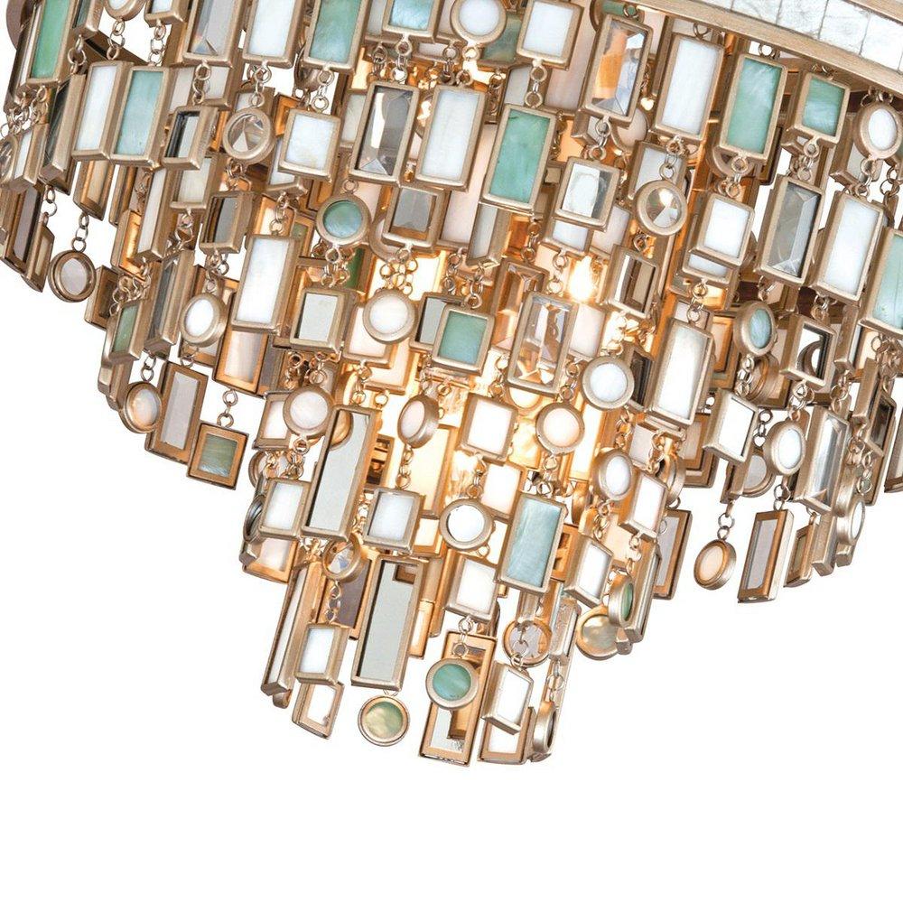 Corbett Lighting Silver 60W 3-Light Ceiling Fixture 