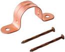 1/2 in. 2-Hole Copper Clad Tube Strap with Nail
