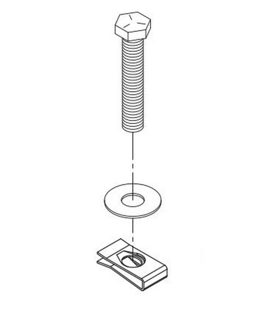 Christy Concrete Products 2-1/4 in. Stainless Steel Hex Bolt with Speed Nut 