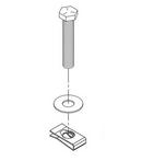 Christy Concrete Products 2-1/4 in. Stainless Steel Hex Bolt with Speed Nut 