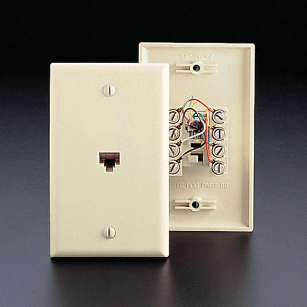 LEVITON Ivory 1 Gang High Impact Plastic Wall Plate 