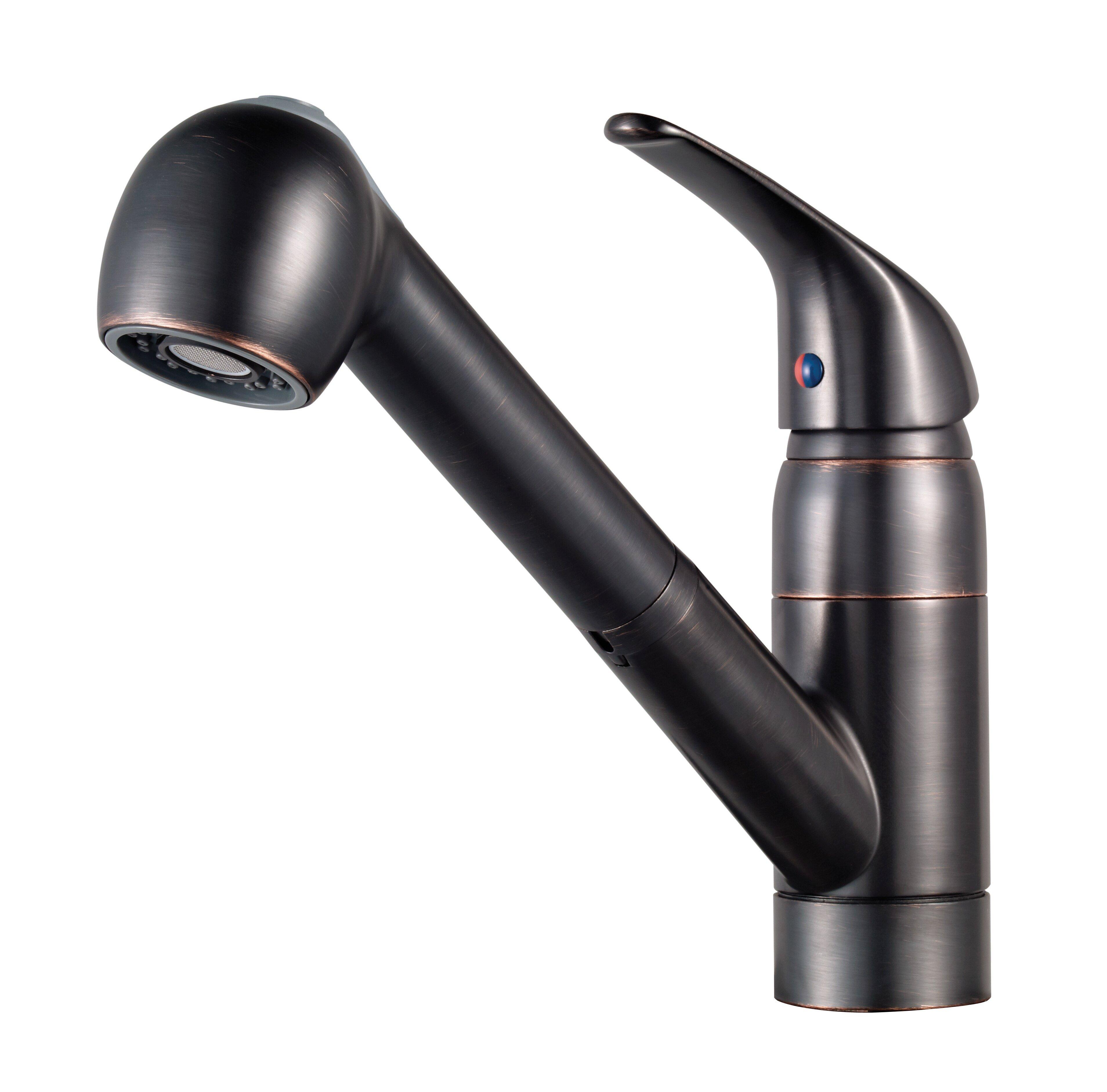 Pfister Tuscan Bronze Single Handle Pull Out Kitchen Faucet 