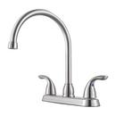 Two Handle Kitchen Faucet in Stainless Steel