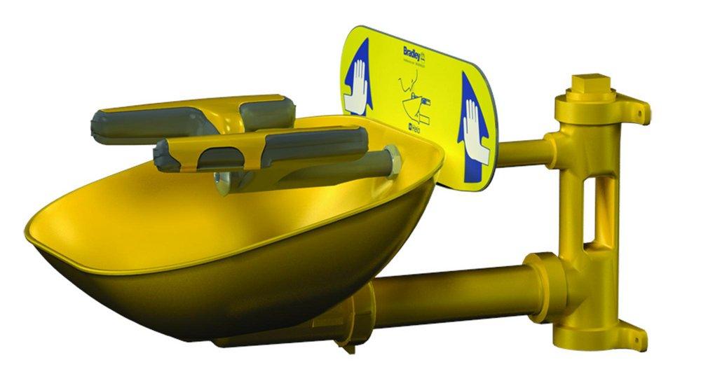 Bradley Corporation Yellow 19-11/16 in. Station with Plastic Bowl 