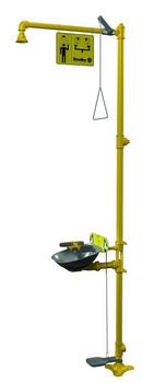 Bradley Corporation Stainless Steel Eye Wash and Face Wash with Stainless Steel Bowl and Hand Foot Operated 