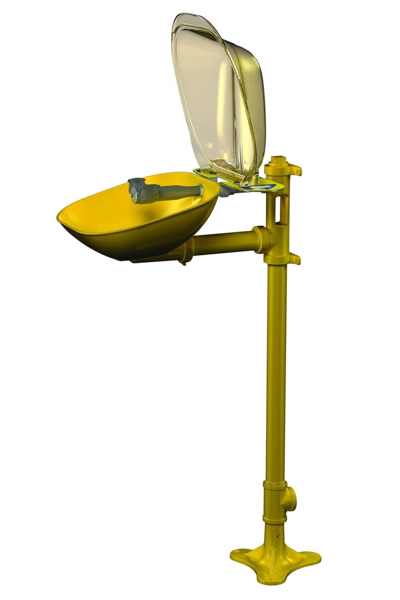 Bradley Corporation Yellow Bowl and Eyewash Dust Cover Assembly in Yellow 