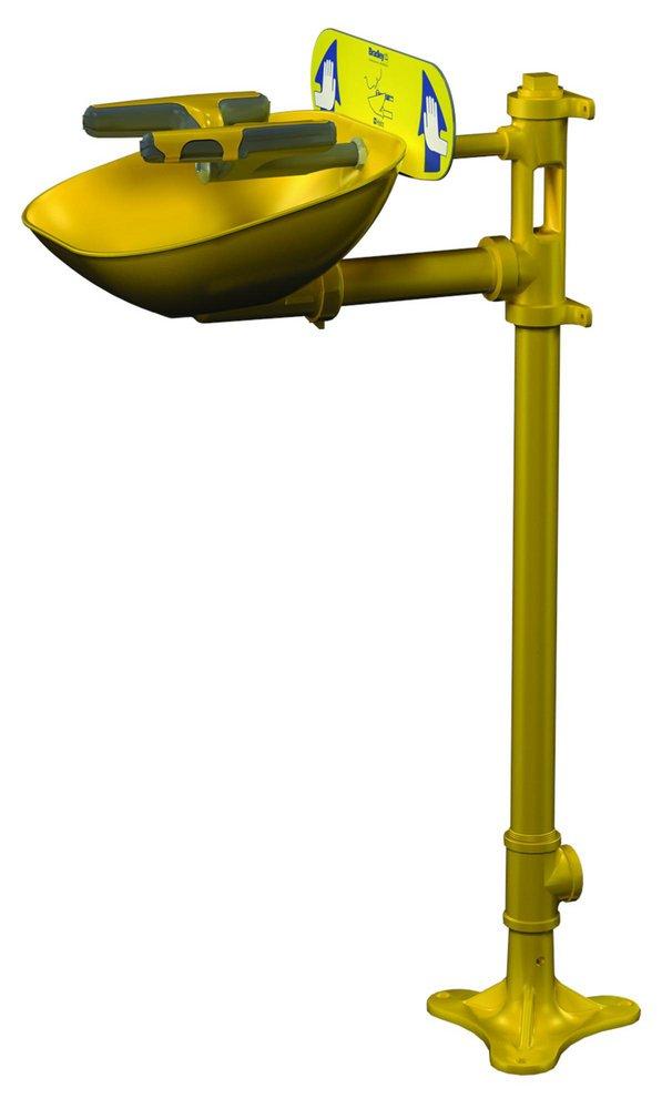 Bradley Corporation Yellow Eye Wash Station with Plastic Bowl 