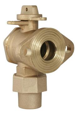 1-1/2 in. Copper Flare x Meter Flanged Ball Valve with Lock Wing
