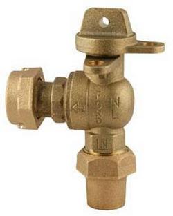 1 in. Flare x Meter Swivel Angle Ball Valve