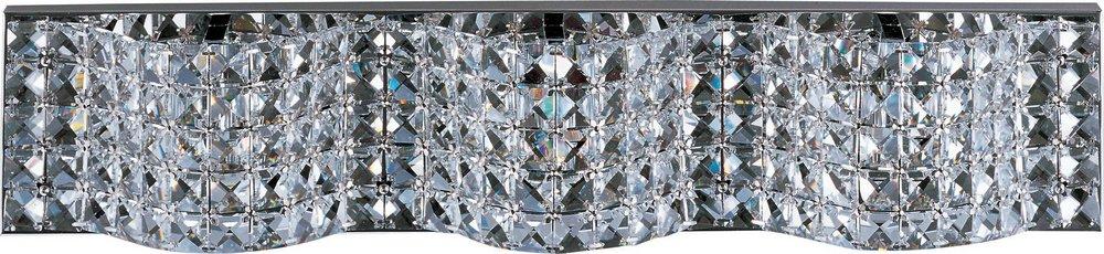 ET2 Lighting Polished Chrome 3-Light Bathroom Vanity Light 