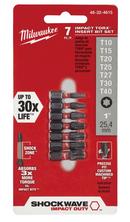 7Pc Shockwave Impact Duty Torx 1 Insert Bit Set 