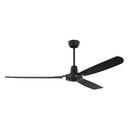 Craftmade Flat Black 83W 3-Blade Ceiling Fan with 58 in. Blade Span 