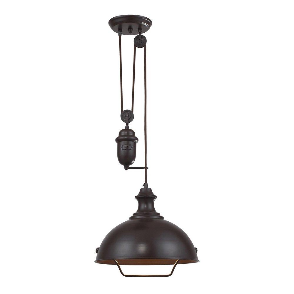 Elk Home Oiled Bronze 70 in. 1-Light Pendant 