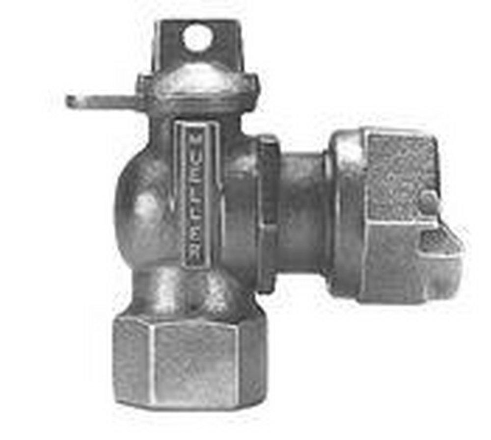 Mueller Company FIPS x Meter Swivel Nut Cast Brass Alloy Angle Meter Valve 