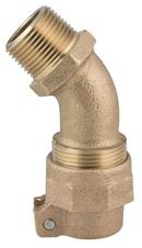 3/4 in. MIPT x Pack Joint Brass 45 Degree Bend Coupling