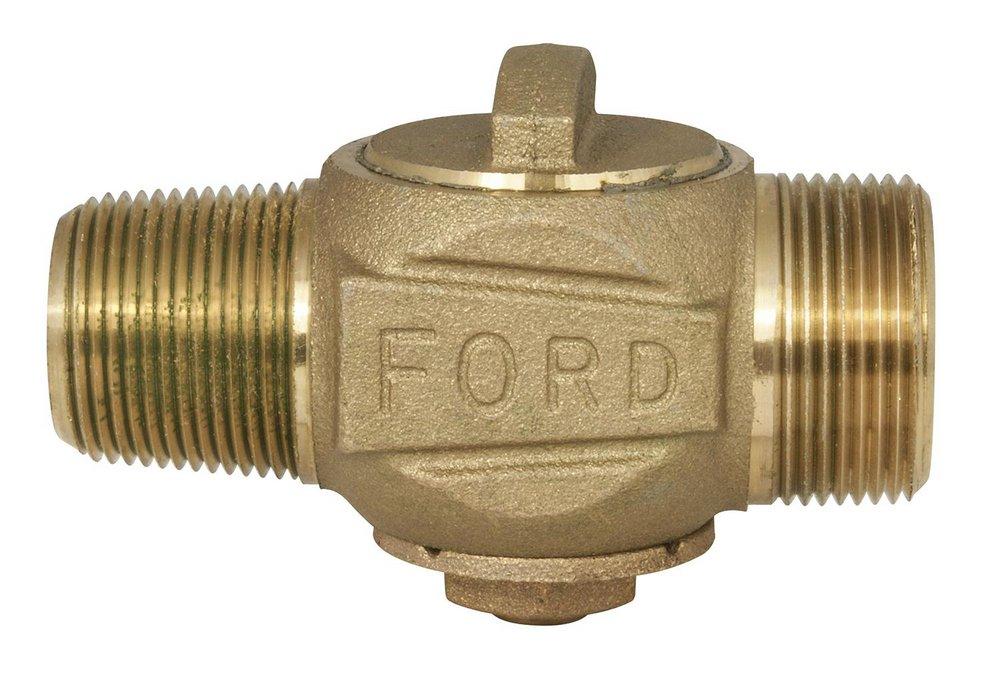 Ford Meter Box CC Taper Threaded x MIPT Brass Corporation Stop 