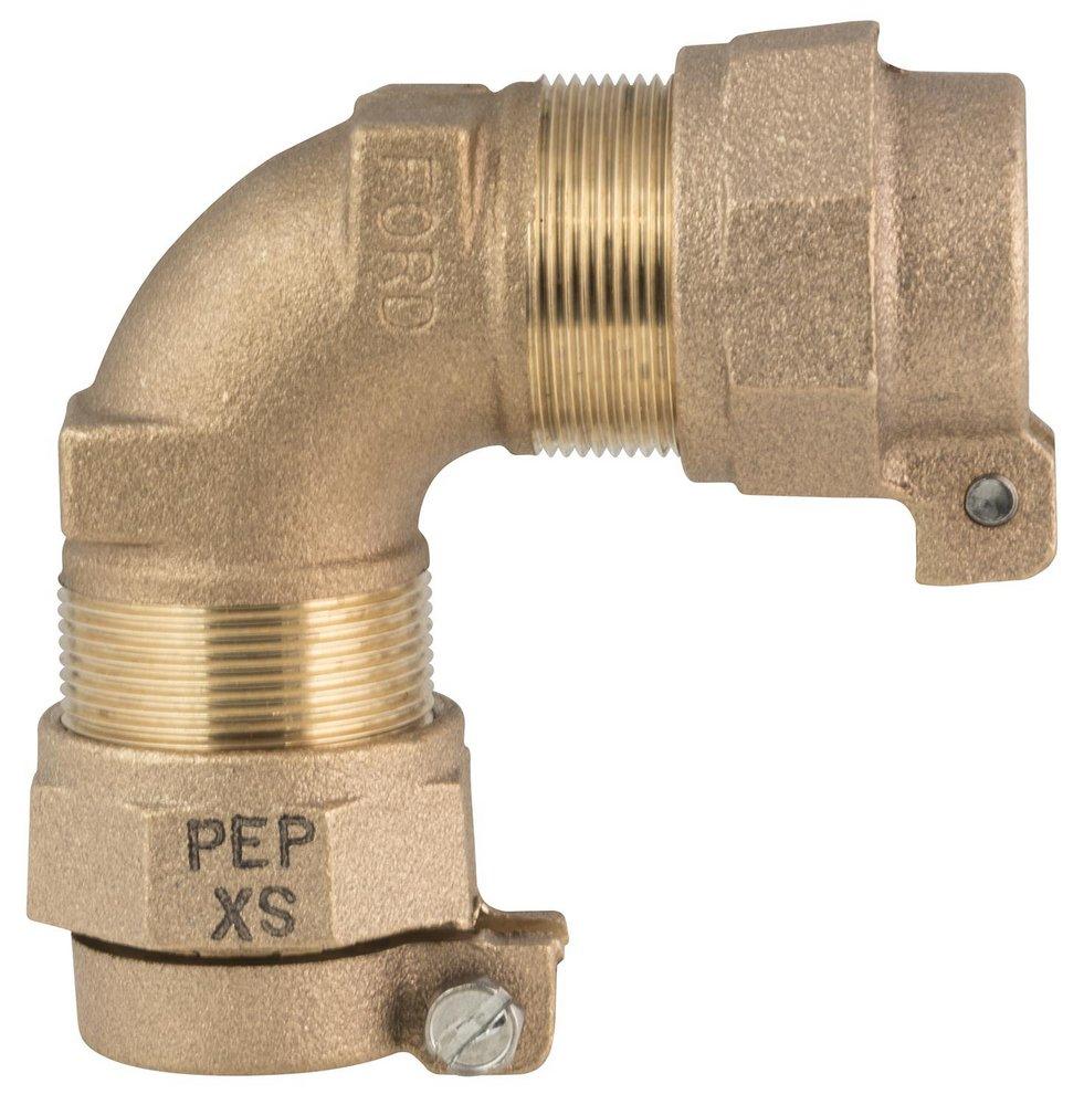 Ford Meter Box Pack Joint Brass 90 Degree Elbow Coupling 
