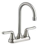 Two Handle Lever Handle Bar Faucet in Stainless Steel