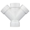 White PVC DWV Double Wye 