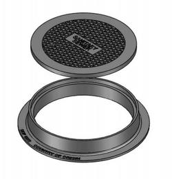 Cast Iron Manhole Frame Black