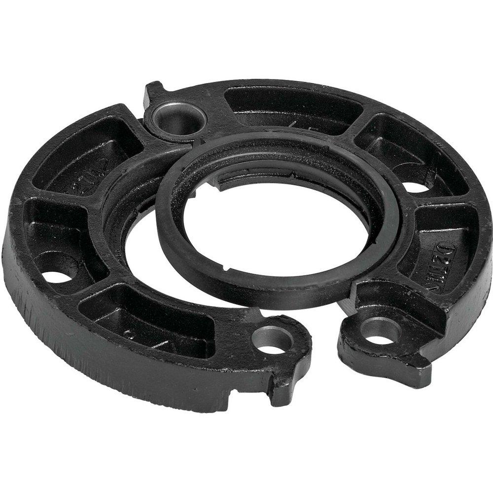 Victaulic Grooved x Flanged Black Enamel Ductile Iron Adapter 
