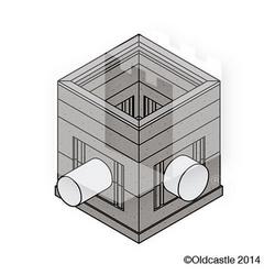 33 in. Concrete Catch Basin Section Slab
